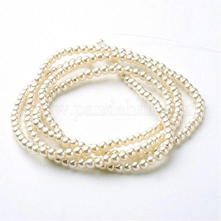 Chapelets de perles en verre nacré HY-3D-B02-1