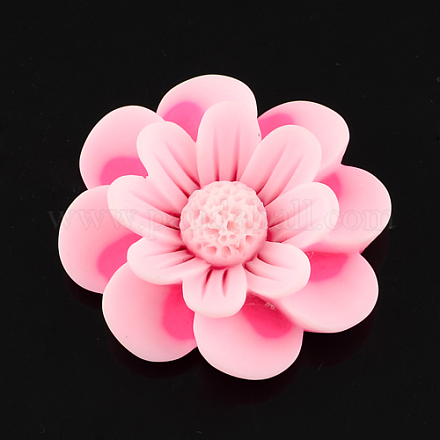 Flatback Resin Flower Cabochons CRES-S239-A50-1