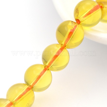 Dyed Natural Quartz Crystal Round Beads Strands G-P088-17-10mm-1