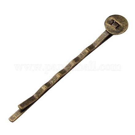 Accessoires bobby épingle à cheveux bronze antique en fer X-PHAR-Q017-2-1