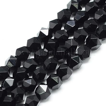 Brins de perles d'onyx noir naturel G-S149-02-8mm-1