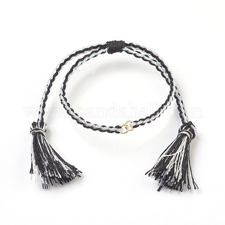 Braided Nylon Cord Bracelets BJEW-O167-01H-1