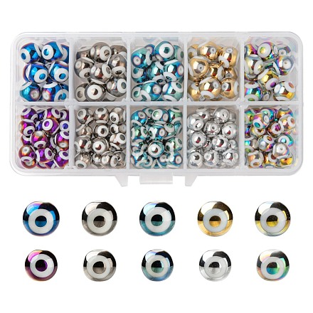 Perline in vetro placcato 10 colori EGLA-LS0001-06-1