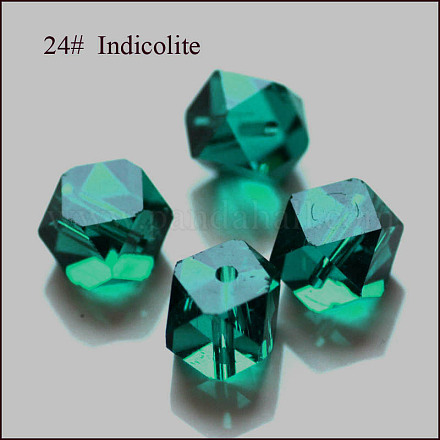 Abalorios de cristal austriaco de imitación SWAR-F084-8x8mm-24-1