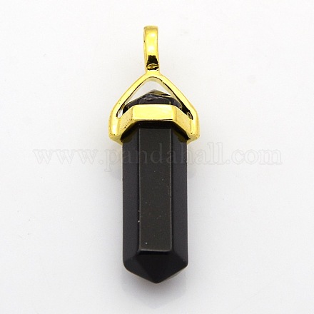 Natural Bullet Gemstone Double Terminated Pointed Pendants G-N0121-18-1