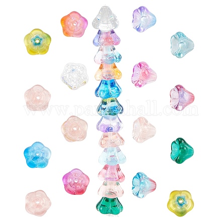 SUNNYCLUE 24Pcs 12 Colors Transparent Czech Glass Beads GLAA-SC0001-53-1