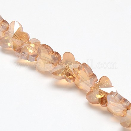 Electroplate Crystal Glass Butterfly Beads Strands EGLA-F041-A12-1