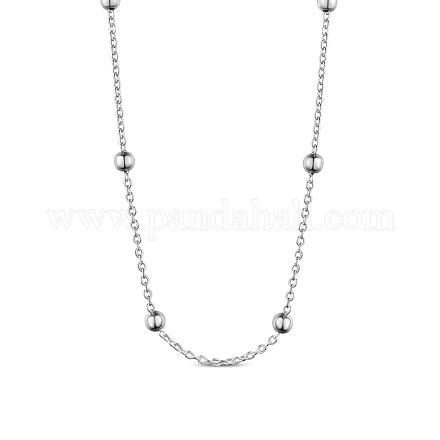 SHEGRACE 925 Sterling Silver Cable Chains Necklace for Women JN713A-1