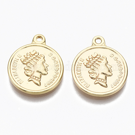 Brass Coin Pendants KK-R132-081-NF-1