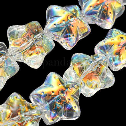 AB Color Plated Electroplate Transparent Glass Beads Strands EGLA-G037-07A-AB01-1