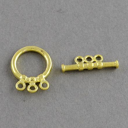 Ring Brass Toggle Clasps KK-S127-15-1