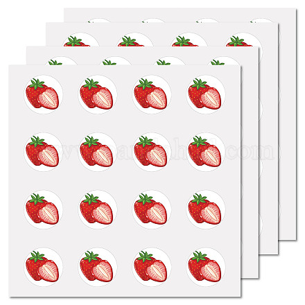 Wholesale CREATCABIN 128Pcs Strawberry Stickers Fruit Vinyl Decal  Self-Adhesive Waterproof Sticker Round Bulk Cartoon Red Stickers for Water  Bottles Laptop Luggage Cup Computer Diary Skateboard 2.5x2.5cm 