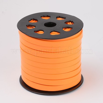 フラットPUレザーコード  ダークオレンジ  7.5x1.5mm  約25ヤード/ロール LC-J004-01-1