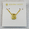 Brass Initial Pendant Necklaces for Women, Golden, Letter B, 15.75 inch(40cm)