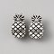 Alloy European Beads, Large Hole Beads, Pineapple, Antique Silver, 11.5x7x7mm, Hole: 4.7mm