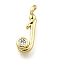Brass Micro Pave Cubic Zirconia Pendants, Letter Charms, Rack Plating, Long-Lasting Plated, Cadmium Free & Lead Free, Letter J, 13x4.5x2mm, Hole: 1.6mm