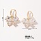 Exquisite Butterfly Ear Decor for Trendy Fashion Earlobe Design, Golden, Clear, 27x19mm