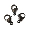 Ion Plating(IP) Polished 304 Stainless Steel Lobster Claw Clasps, Parrot Trigger Clasps, Black, 15x9x4.5mm, Hole: 2mm