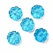 Glass Beads, Flower, Deep Sky Blue, 13.5x5.5mm, Hole: 1mm