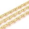 304 Stainless Steel Lumachina Chains, Soldered, with Spool, Ion Plating(IP), Real 18K Gold Plated, 11x5x2mm, about 32.81 Feet(10m)/Roll