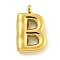 Ion Plating(IP) 304 Stainless Steel Pendants, Letter Charm, Golden, Letter B, 27x15.5x5.5mm, Hole: 3mm