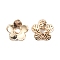 Brass Bead Caps, 5-Petal, Long-lasting, Flower, Real 14K Gold Plated, 6x6x1.4mm, Hole: 1mm