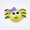 Resin Cabochons, Spider, Yellow Green, 19.5x27x7mm