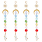 AHANDMAKER Suncatcher, 4Pcs Colorful Crystals Suncatcher Hanging, Rainbow Maker Prism Sun & Moon Suncatcher for Christmas Tree Window Indoor Outdoor Decoration Garden Wedding Party Patio Backyard