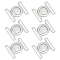 6Sets Zinc Alloy Side Release Buckles, Survival Bracelet Clasps, Cadmium Free & Lead Free, Flat Round, Platinum, 45x37x2mm, Hole: 39.5mm
