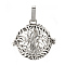 Rack Plating Brass Cage Pendants, For Chime Ball Pendant Necklaces Making, Hollow Round, Antique Silver, 28x28x24mm, Hole: 3x7mm, inner measure: 21mm
