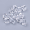 Transparent Acrylic Beads, Cube, Faceted, Clear, 10x10x8mm, Hole: 1.5mm, about 900pcs/500g