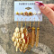 Alloy & Plastic Pearl Earring Sets, Golden, 6~70mm, 6pairs/set