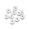 Tarnish Resistant 304 Stainless Steel Links connectors, Laser Cut, Flat Round with Girl, Stainless Steel Color, 11.5x1mm, Hole: 1.2mm