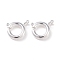 Eco-friendly Brass Spring Ring Clasps, Cadmium Free & Lead Free, Long-Lasting Plated, 925 Sterling Silver Plated, 9x2mm, Hole: 1.5mm, Inner Diameter: 5mm