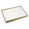 Imitation Leather Jewelry Ring Trays, Rectangle Desktop Organizer Case with No Cover, for Rings, White, 35x24x3cm