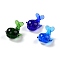 Handmade Lampwork Beads, Whale Shape, Mixed Color, 19x14x11.5mm, Hole: 1.2mm