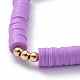 Bracelets élastiques faits à la main de perles heishi en pâte polymère BJEW-JB05621-01-3