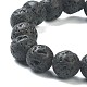 Natürliche Lava Rock Perlen Stretch Armbänder BJEW-A117-D-33-3