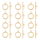UNICRAFTALE 12Sets Stainless Steel Toggle Clasps 25mm Round IQ Toggle Clasps T-bar Closure Clasps Golden Neckalce Toggle Clasps Round Ring Jewelry Connectors End Clasps STAS-UN0050-81-1