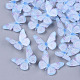 Cabochon di plastica, farfalla, cielo azzurro, 12x15x3.5mm