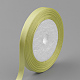 高密度の片面サテンリボン  チロリアンテープ  黄緑  3/8インチ（9~10mm）  約25ヤード/ロール  約10ロール/グループ SRIB-Q009-10mm-182-1