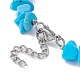 Bracelet en perles de turquoise synthétique BJEW-JB09686-11-3