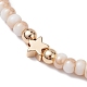 Glass & Brass Beads Braided Bead Bracelets BJEW-JB09873-3