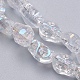 Chapelets de perles en verre électroplaqué GLAA-K035-A-AB01-3