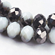 Electroplate Glass Faceted Rondelle Beads Strands EGLA-D020-10x8mm-04-3
