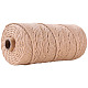 100 m de fils de ficelle en coton pour l'artisanat de la fabrication de tricot, peachpuff, 3mm, environ 109.36 yards (100 m)/rouleau