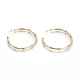 Semicircular Brass Stud Earrings EJEW-E196-15G-1
