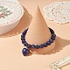Natural Lapis Lazuli(Dyed) Beaded Bracelets BJEW-JB09039-01-5