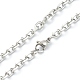 304 Stainless Steel Cable Chain Necklaces NJEW-I248-23P-3