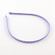 ヘアアクセサリーアイアン製ヘアバンドパーツ  布で覆わ  紫色のメディア  110~120mm OHAR-Q042-010C-2
